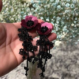 Ink + Alloy flower earrings